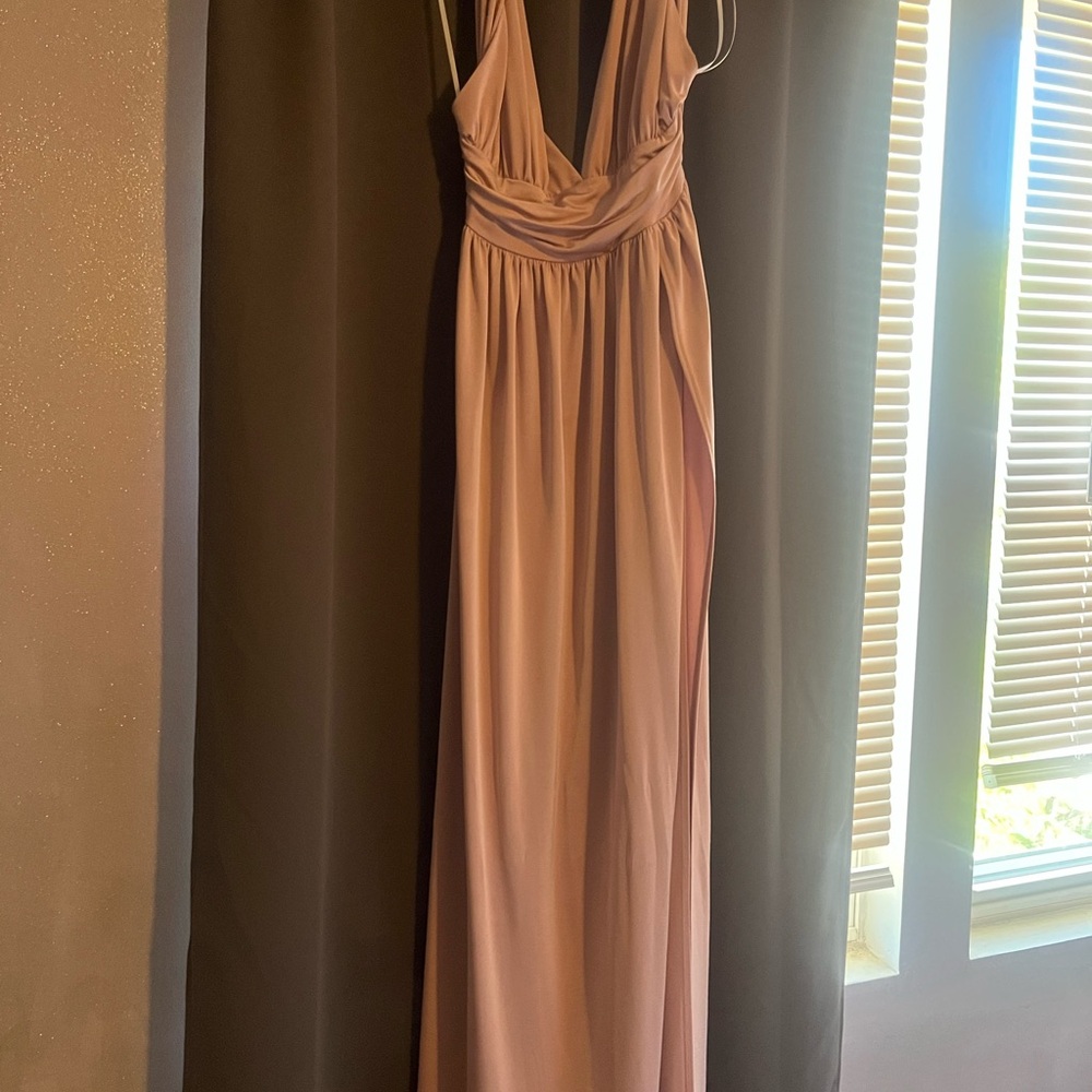 Elegant Pink Evening Gown